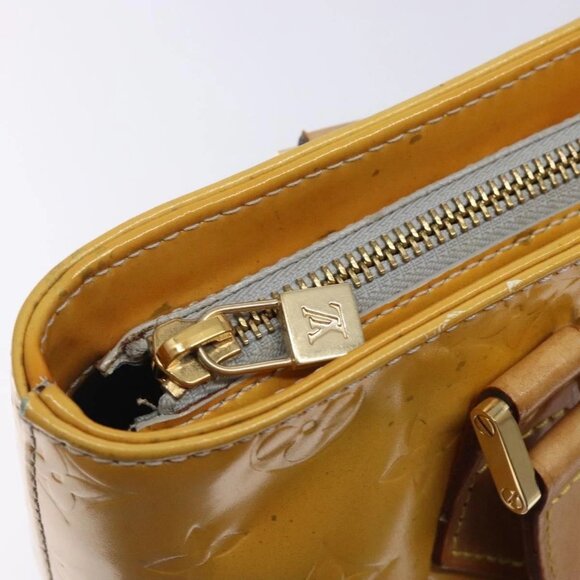 LOUIS VUITTON Monogram Vernis Houston Hand Bag Gris M91053 LV Auth 132526 - Picture 10 of 16